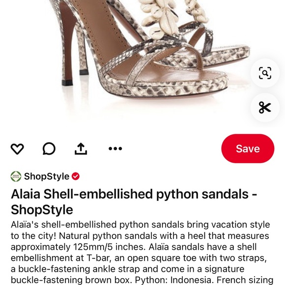 Alaia Python Shell Sandals 40 NIB - Picture 9 of 9